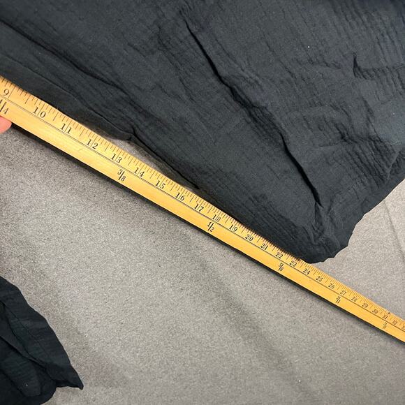 Candace Cameron Bure Petite Smocked Waist Gauze Pant Black, Petite 2X - Picture 8 of 11